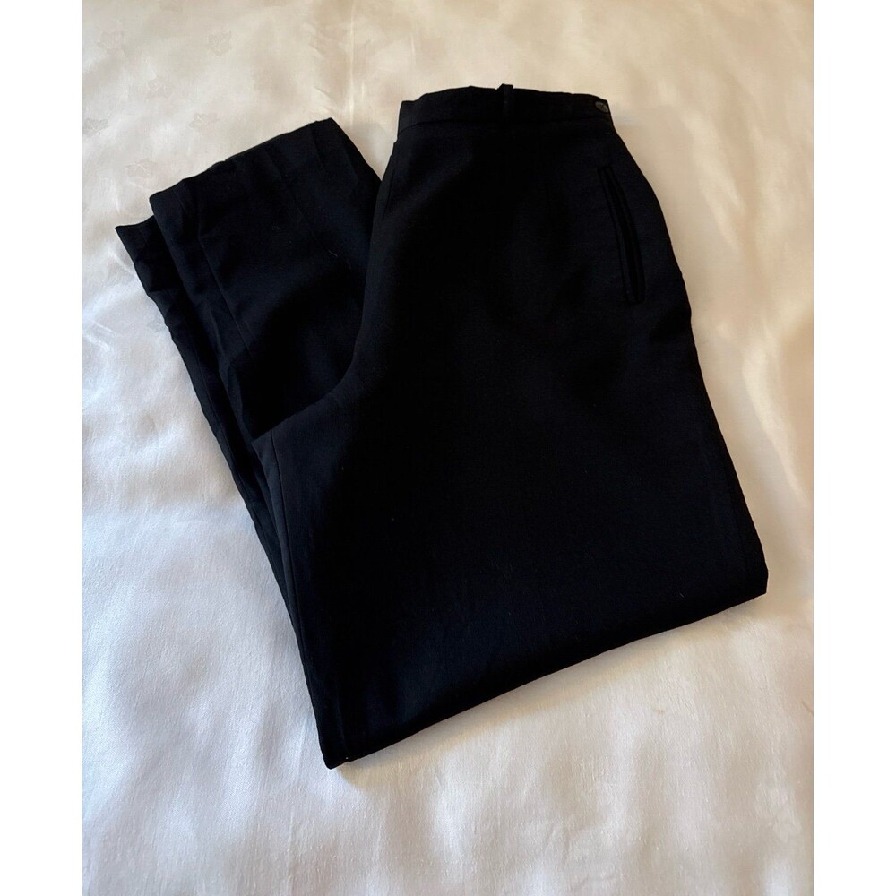 Talbots womans black pants, flat front, fully lined, size 12